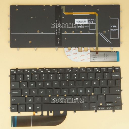 Thay Ban Phim Laptop Dell Inspiron 13 7347 7348 7352 7353 7359 7547 7548, Xps 12 9q23, Xps 13 9343 9350 9360 9370 13 7347 (den)