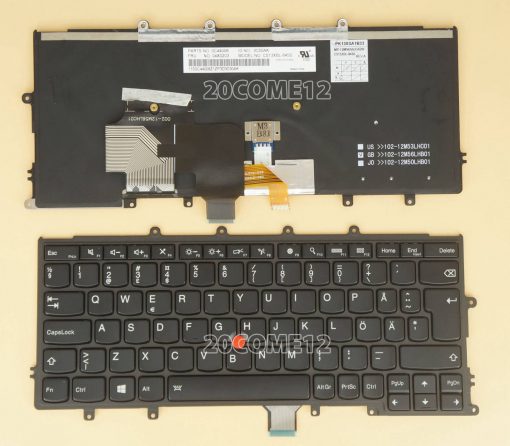 Thay Ban Phim Laptop Lenovo Thinkpad X240 X240s X250 X260 X270, 04y0910 X240 (den)