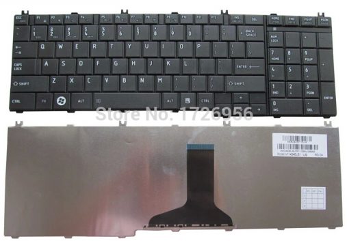 Thay Ban Phim Laptop Toshiba Satellite C650 C655 C660 C665 C670 C675 L650 L660 L655 L670 L675 L750 L770 L755, Dynabook T350 B551 B552 L655 Den