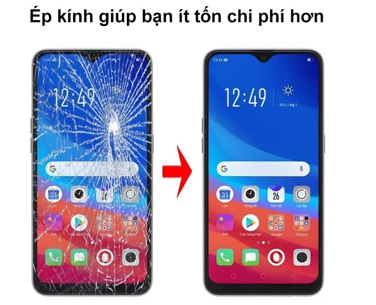 Thay Ep Kinh Oppo A12 Tai Bien Hoa 0